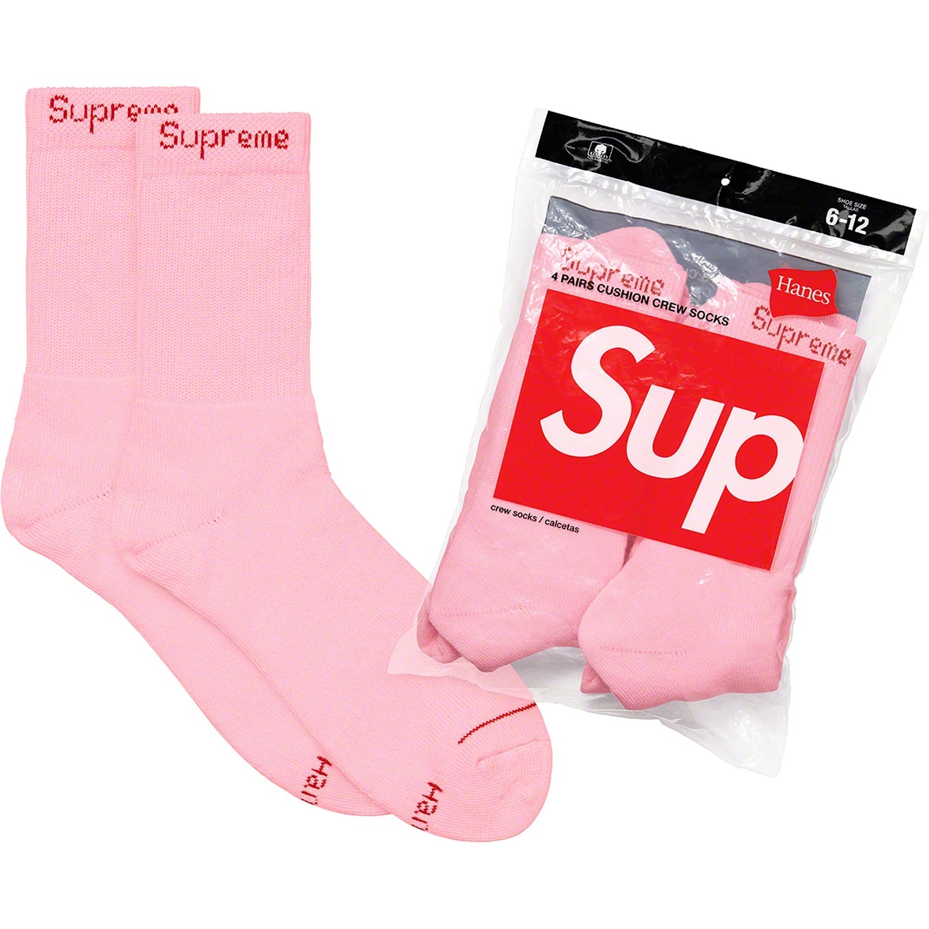 Supreme®/Hanes® Crew Socks (4 Pack) view 2